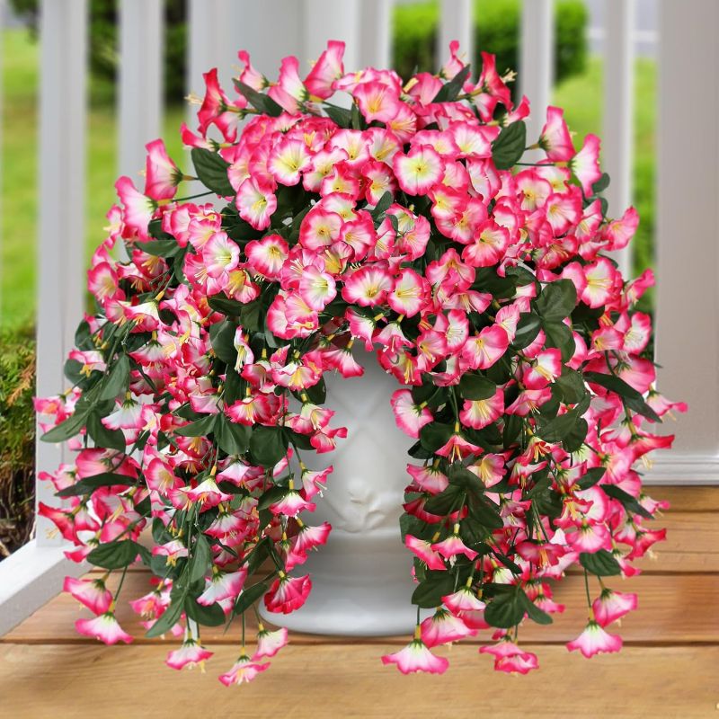 Artificial Faux Hanging Flowers Plants - UV resistant, Waterproof, Windproof