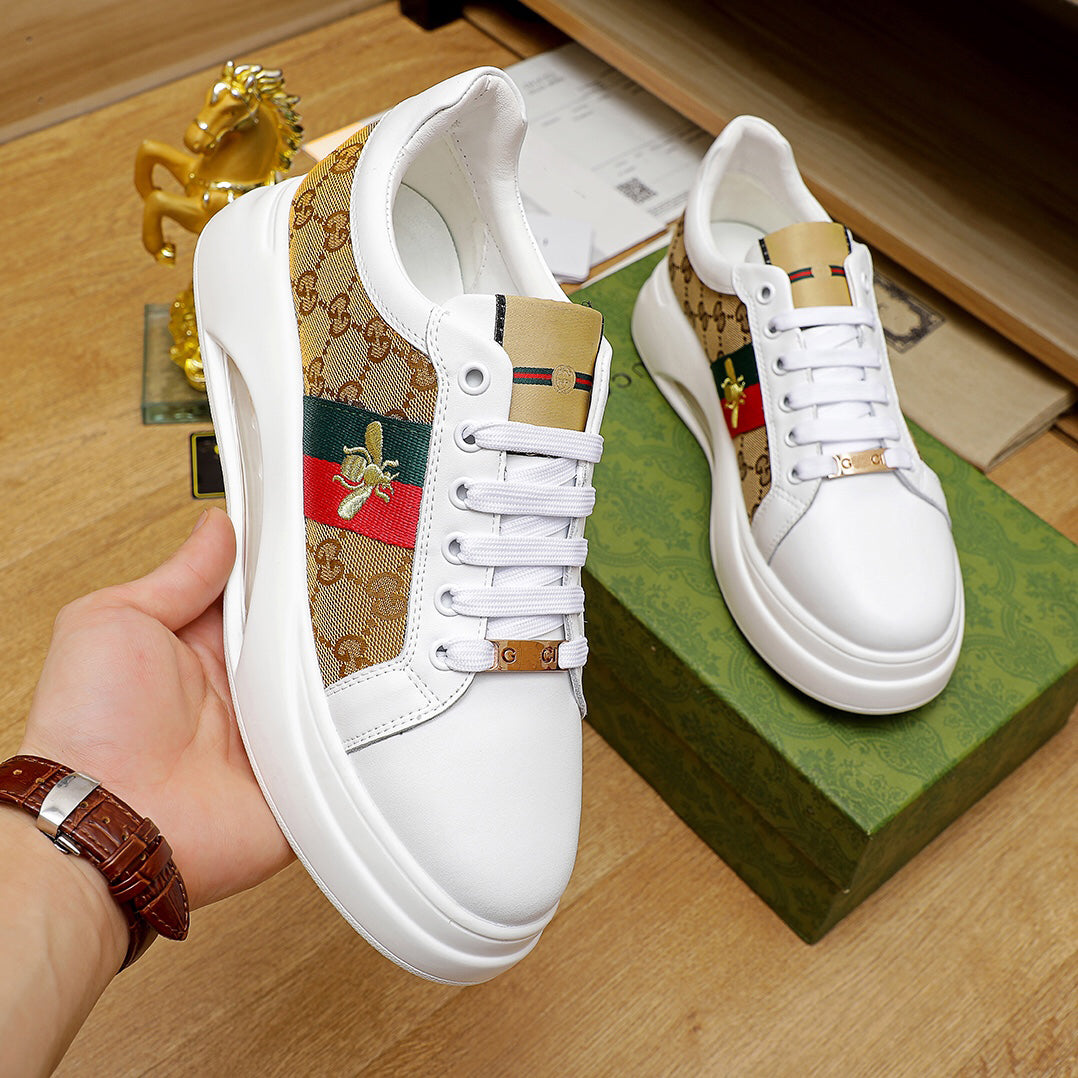 Fashion Bees&stripes g pattern casual lace-up shoes