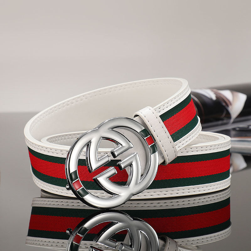 Belt men's smooth buckle casual all-match jeans belt