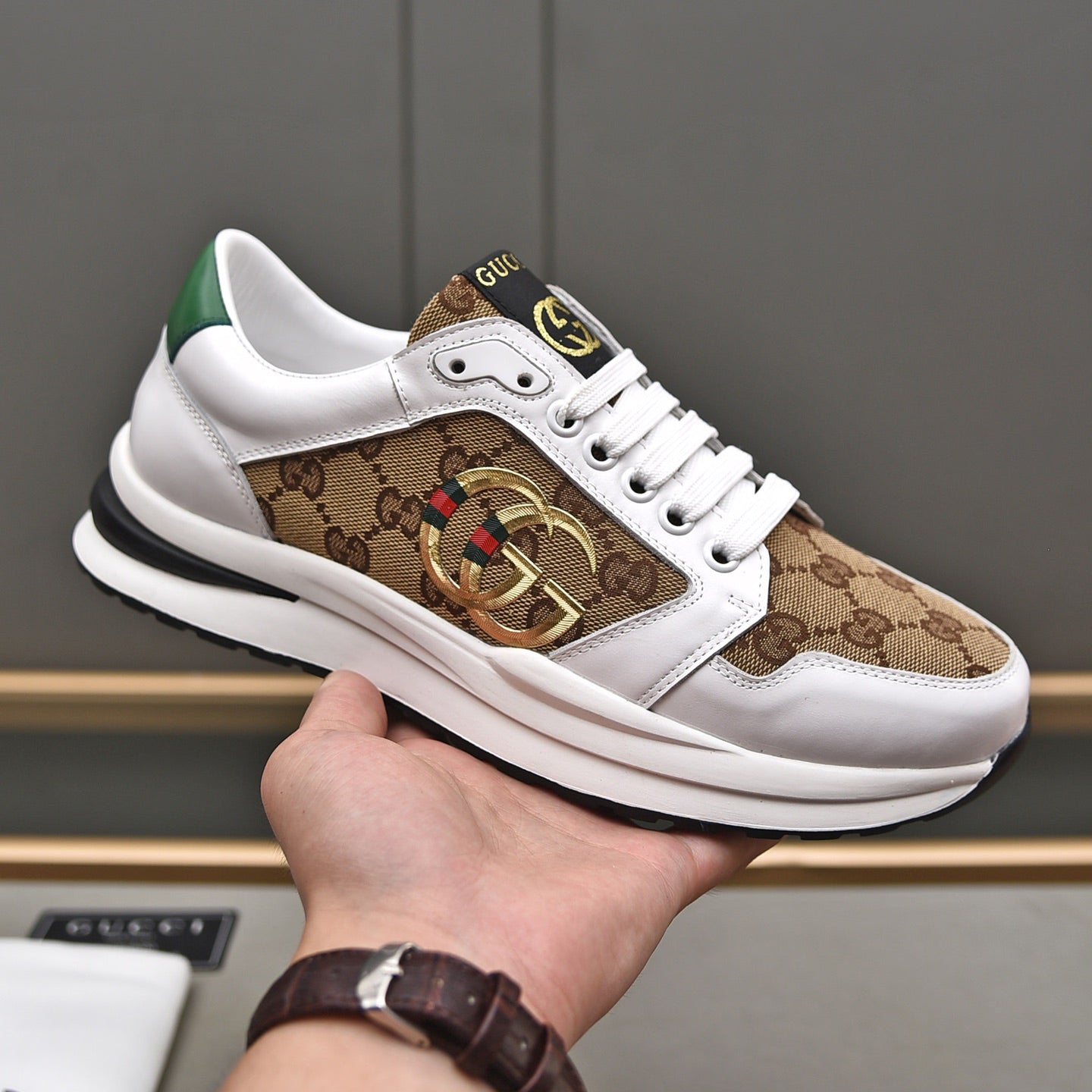 Classic Texture G Logo New Fashion Sneakers