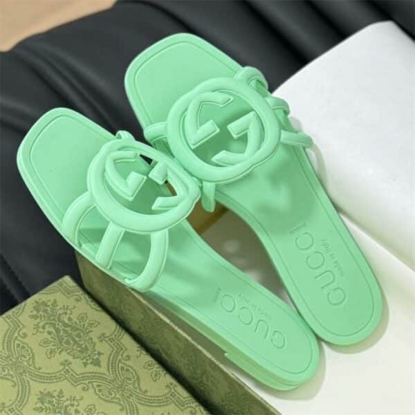 G Women Interlocking G Espadrille Slides 10240627