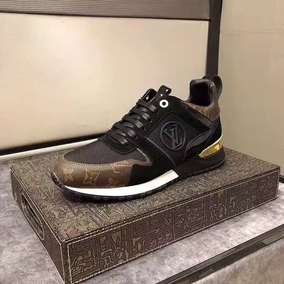 Women's luxury brown and black double color matching rubber sole casual shoes