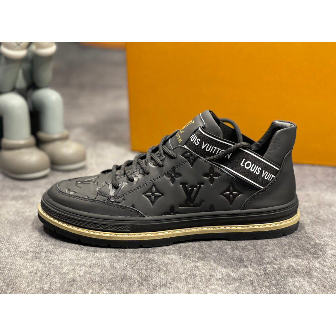 Men's Fashion Luxury Black and White Two Tone Sneakers