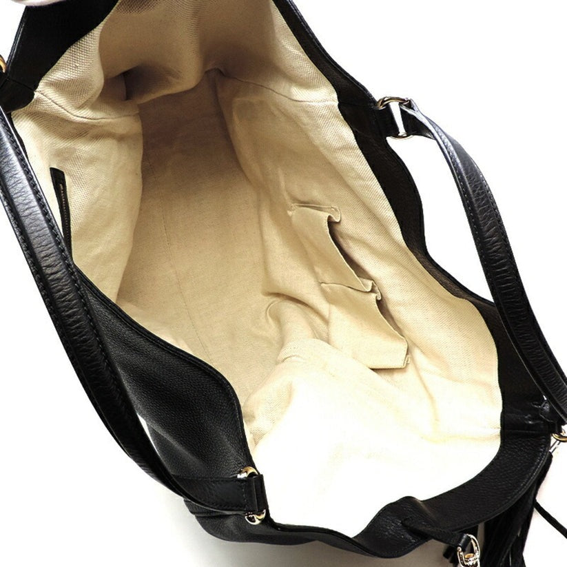 G Interlocking Tassel Bag Women's Tote Leather Black PD0423112117