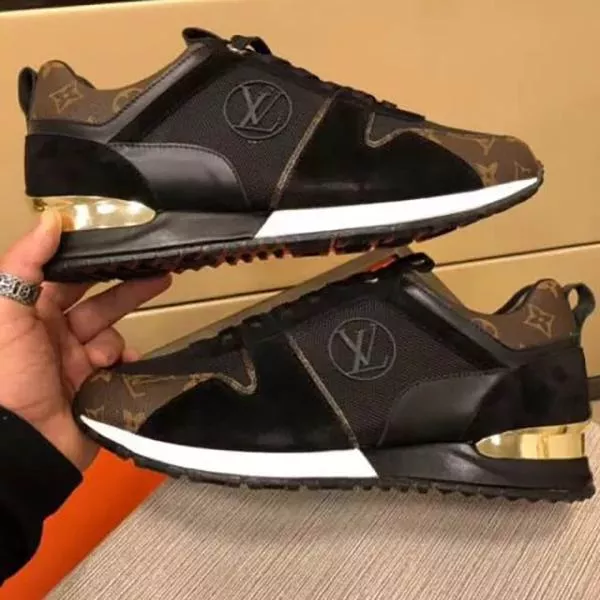 Men's luxury brown and black double color matching rubber sole casual shoes