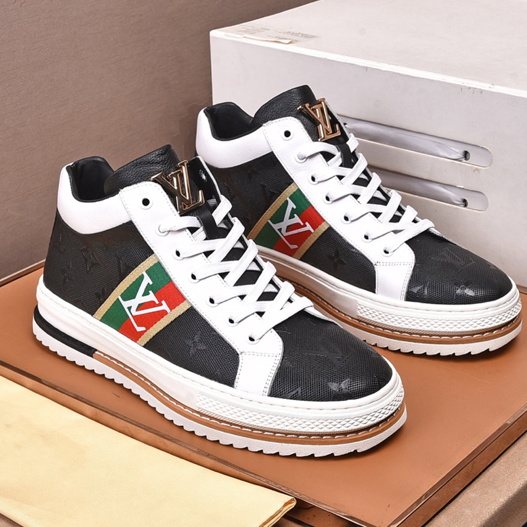 New luxury high-top laceup shoes