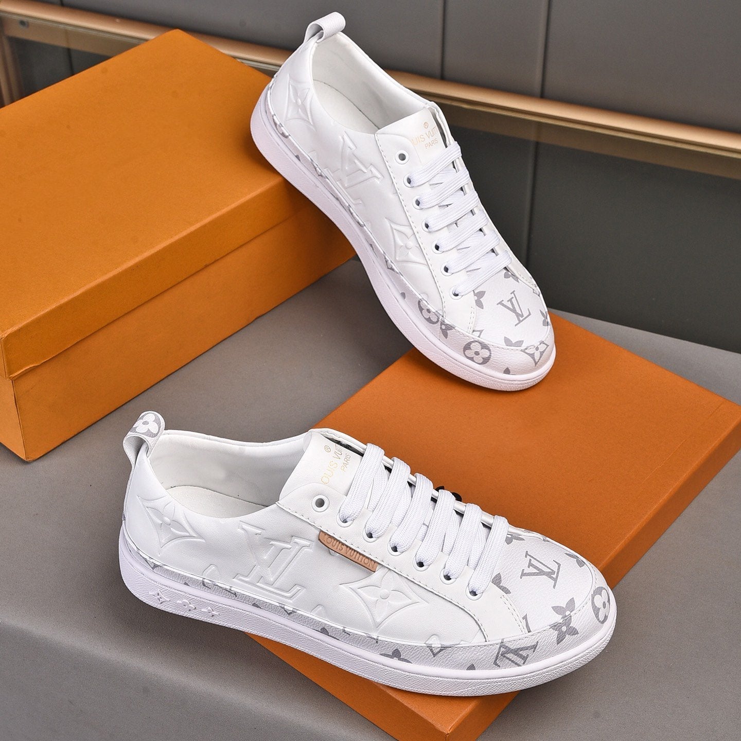 Luxury Pattern Two Tone Trendy Low-top Shoes