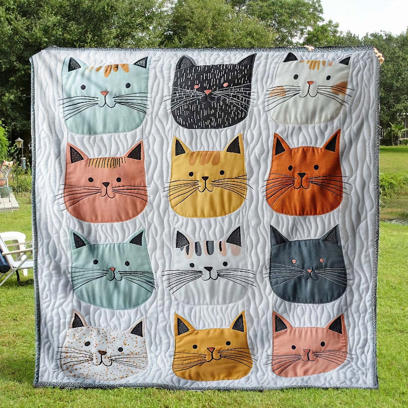 Colorful Kitty Carnival Blanket - H333 - Premium Blanket