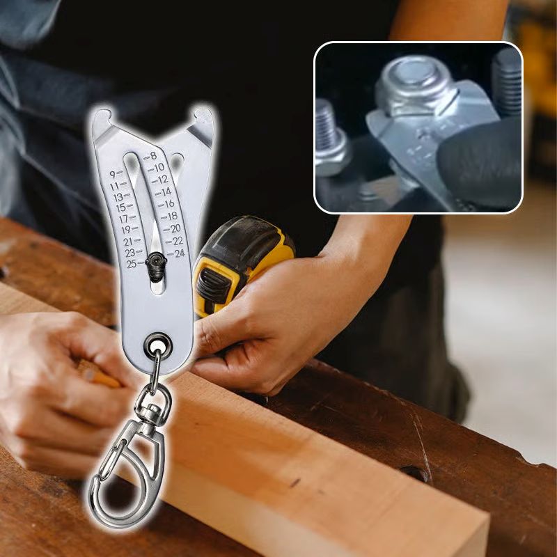 Portable Precise Thread Size Checker Keychain