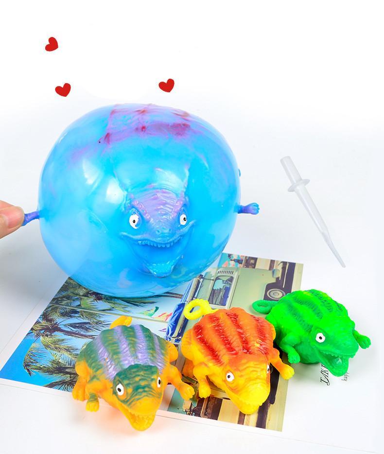 Inflatable Blowing Dinosaur Balloons Stress Relief Vent Toy for Kids